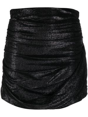 GAUGE81 high-waisted gathered-detail skirt - Black