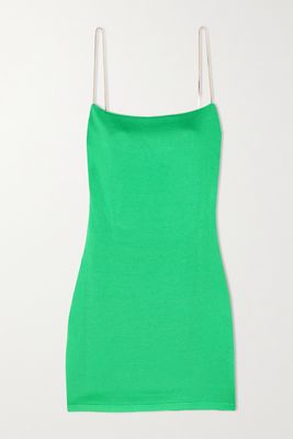 GAUGE81 - Hira Chain-embellished Knitted Mini Dress - Green
