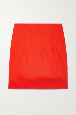 GAUGE81 - Mani Linen-blend Mini Skirt - Orange