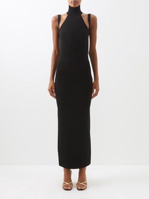 Gauge81 - Manresa Cutout Knitted Maxi Dress - Womens - Black