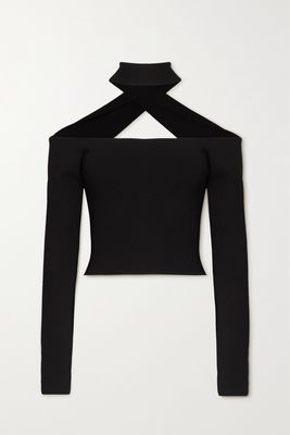 GAUGE81 - Molins Cutout Ribbed-knit Top - Black