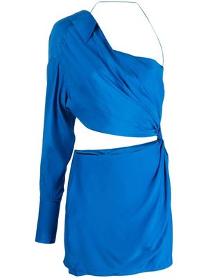 GAUGE81 one-shoulder deconstructed shirt dress - Blue