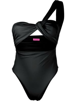 GAUGE81 one-shoulder twist swimsuit - Black