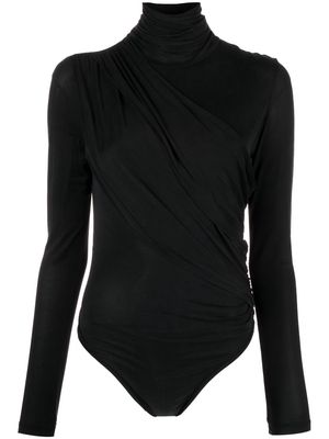 GAUGE81 Patra drape-panel ruched bodysuit - Black