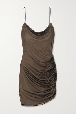 GAUGE81 - Perry Ruched Stretch-mesh Mini Dress - Black