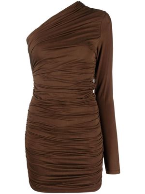 GAUGE81 PIla one-sleeve minidress - Brown