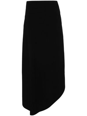 GAUGE81 ribbed asymmetric skirt - Black