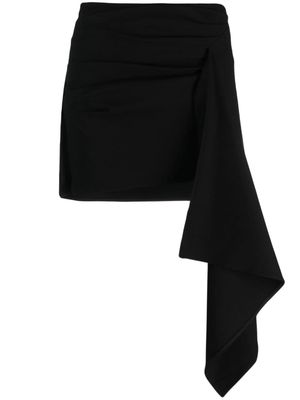 GAUGE81 Rivera asymmetric draped miniskirt - Black