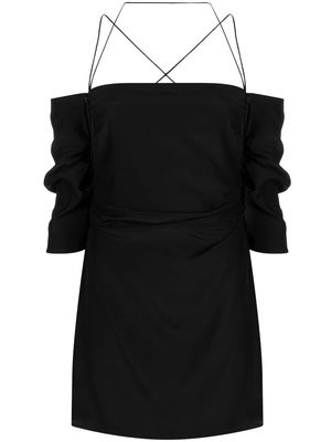 GAUGE81 Samaca off-shoulder silk minidress - Black