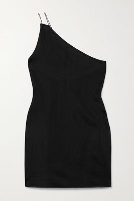 GAUGE81 - Sefrou One-shoulder Chain-embellished Knitted Mini Dress - Black