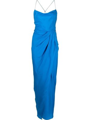 GAUGE81 Shiroi draped silk maxi dress - Blue