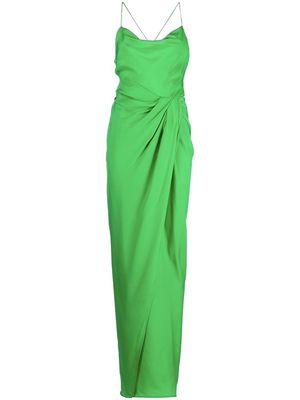 GAUGE81 Shiroi draped silk maxi dress - Green