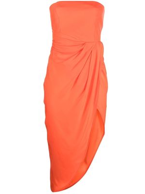 GAUGE81 strapless gathered-detail dress - Orange