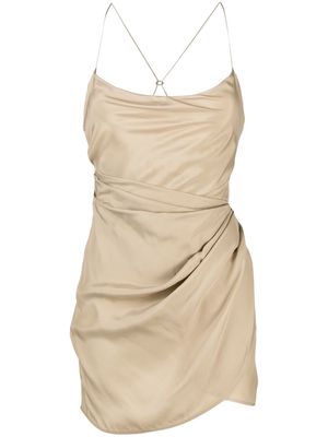 GAUGE81 strapless silk mini dress - Neutrals