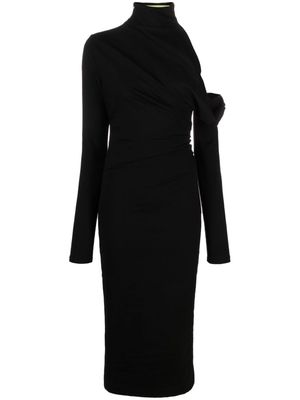 GAUGE81 Teresa asymmetric midi dress - Black