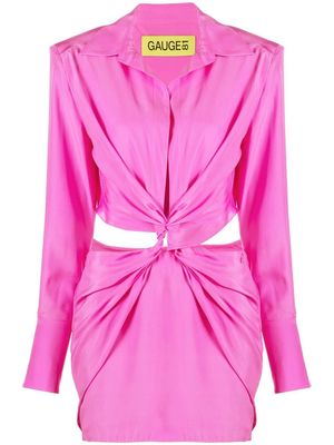 GAUGE81 twist-detail cut-out shirtdress - Pink