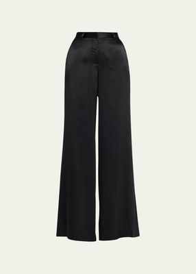 Gavin Silk Wide-Leg Pants