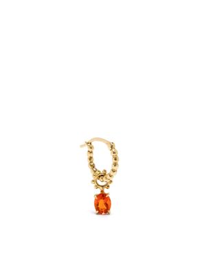 Gaya 18kt yellow gold fire opal hoop earring