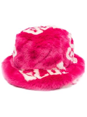 Gcds all-over monogram-pattern bucket hat - Pink