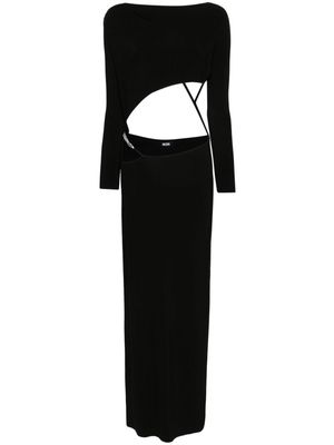 Gcds asymmetric ribbed maxi dress - Black