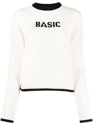 Gcds Basic patterned-jacquard jumper - White