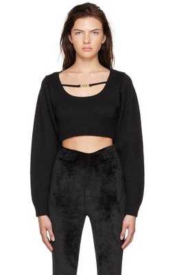 GCDS Black Cropped Sweater