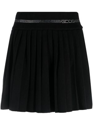 Gcds Bling pleated miniskirt - Black