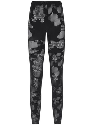 Gcds camouflage-pattern mesh leggings - Black