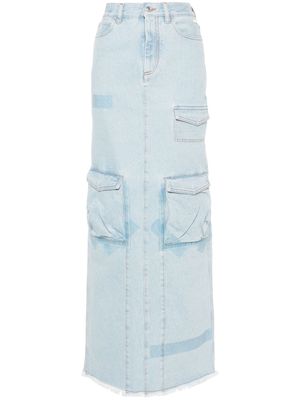 Gcds cargo denim skirt - Blue