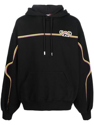 Gcds chest logo-print detail hoodie - Black