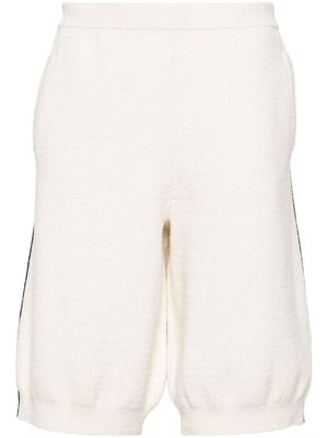 Gcds College bouclé-knit bermuda shorts - Neutrals