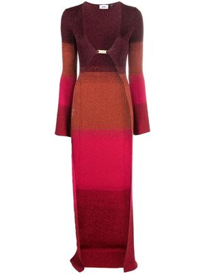 Gcds colour-block extra-long cardigan - Red