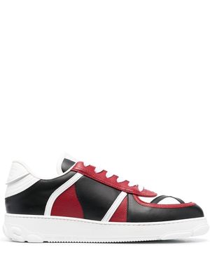 Gcds colour-block leather trainers - Red