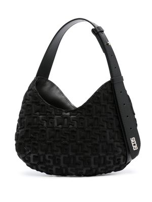 Gcds Comma monogram-embossed small shoulder bag - Black