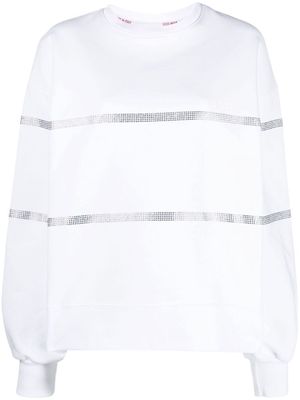 Gcds crystal-embellished cotton sweatshirt - White
