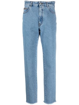 Gcds crystal-embellished detail straight jeans - Blue