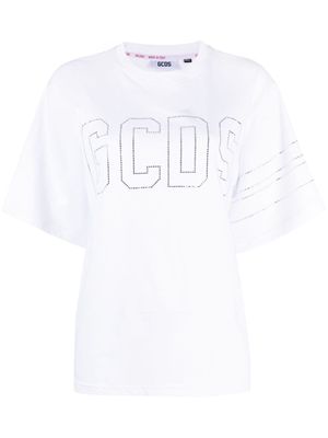 Gcds crystal-embellished logo T-shirt - White