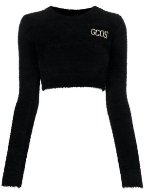 Gcds crystal-logo cropped jumper - Black