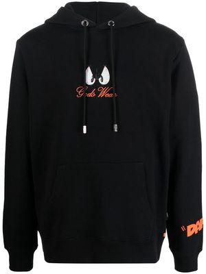 Gcds Daffy Duck-print drawstring hoodie - Black
