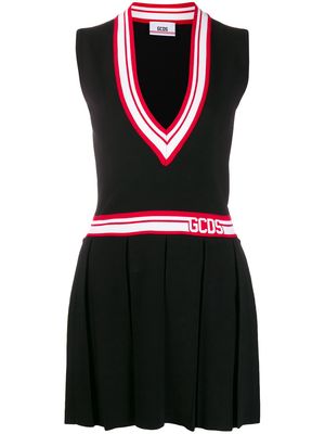 Gcds deep V-neck tennis dress - Black
