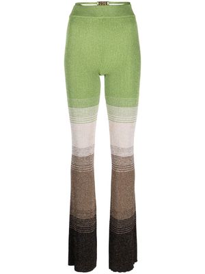 Gcds degradé knitted trousers - Green