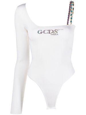 Gcds embellished-logo bodysuit - White