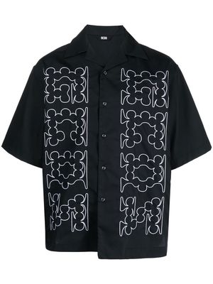 Gcds embossed graphic-print shirt - Black