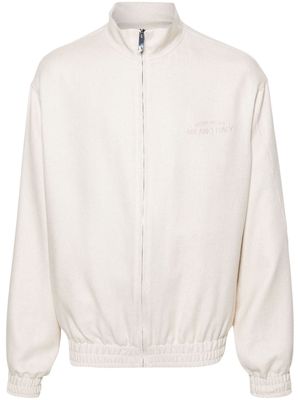 Gcds embroidered-logo sport jacket - Neutrals