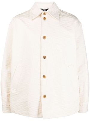 Gcds Gcds Monogram Cotton Overshirt - Neutrals