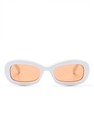 Gcds GD0027 oval-frame sunglasses - White