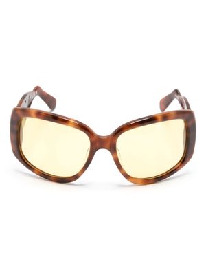 Gcds GD0030 oversize-frame sunglasses - Brown