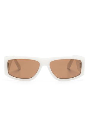 Gcds GD0037 rectangle-frame sunglasses - White