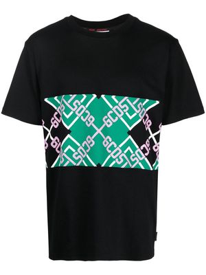 Gcds geometric-panel T-shirt - Black