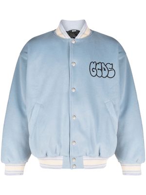 Gcds graffit-logo Varsity bomber jacket - Blue
